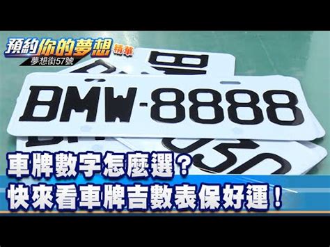 選 吉祥 車 號|車牌數字怎麼選，快來看車牌數字吉凶對照表